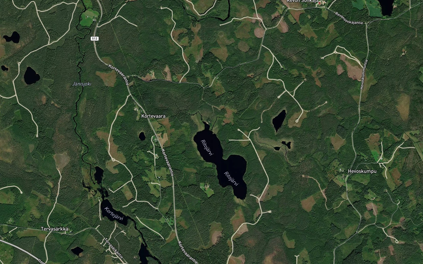 Satellite map of the Joutenlamminpuro