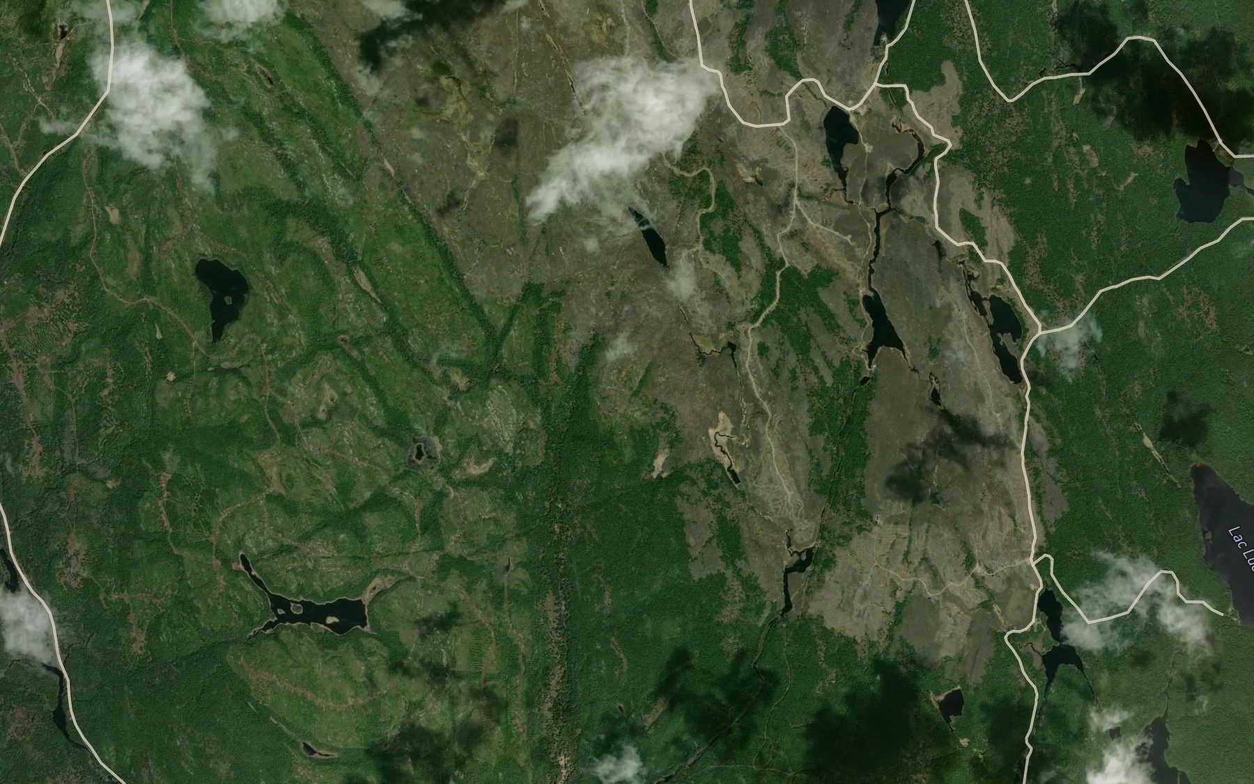 Satellite map of the Lac Voisin