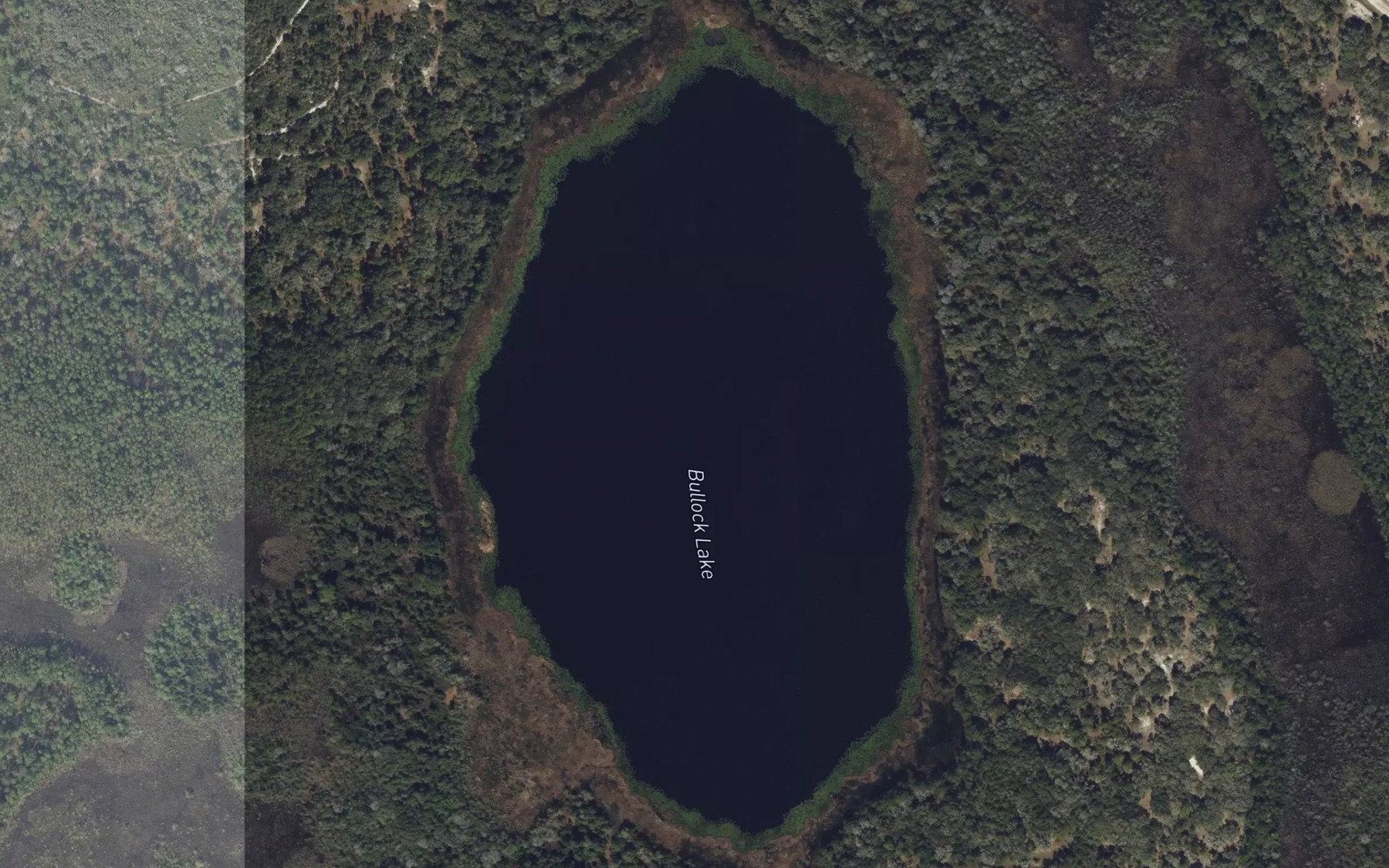 Satellite map of the Bullock Lake