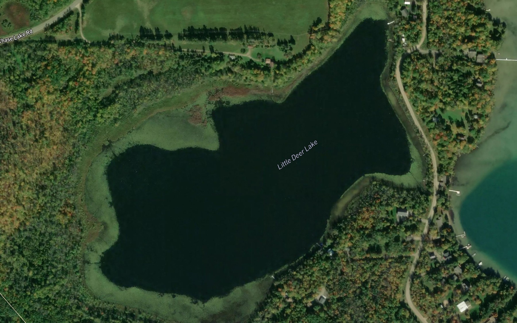 Satellite map of the Little Deer Lake