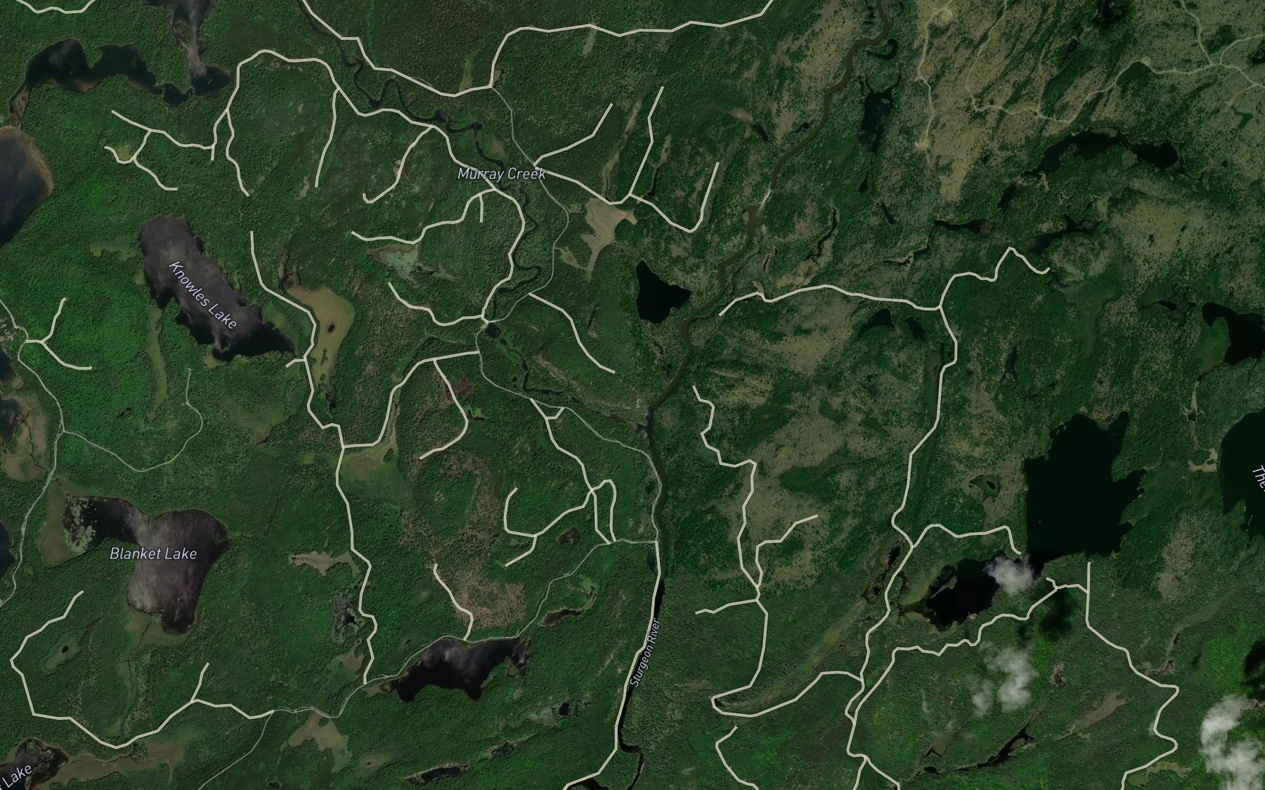 Satellite map of the Murray Creek