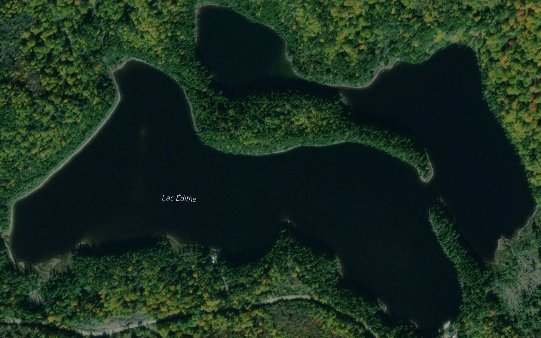 Satellite map of the Lac Edithe