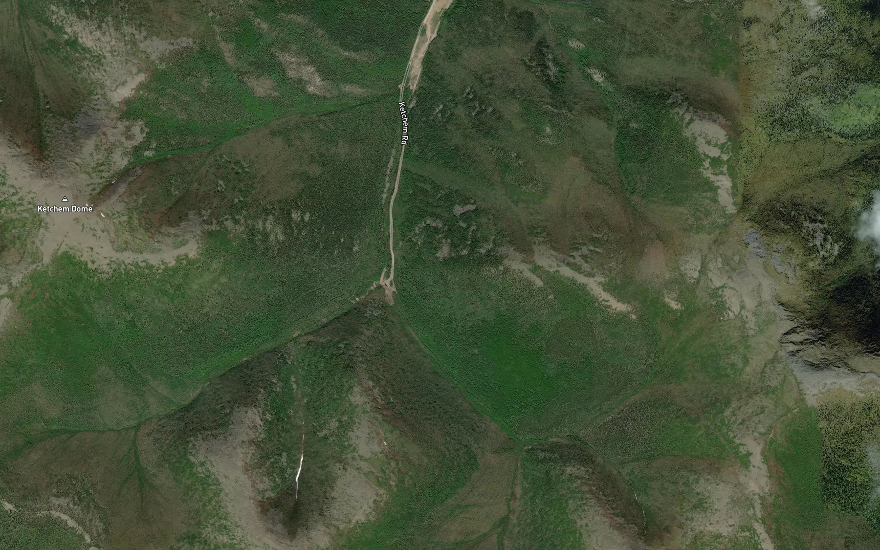 Satellite map of the Mary Louise Fork