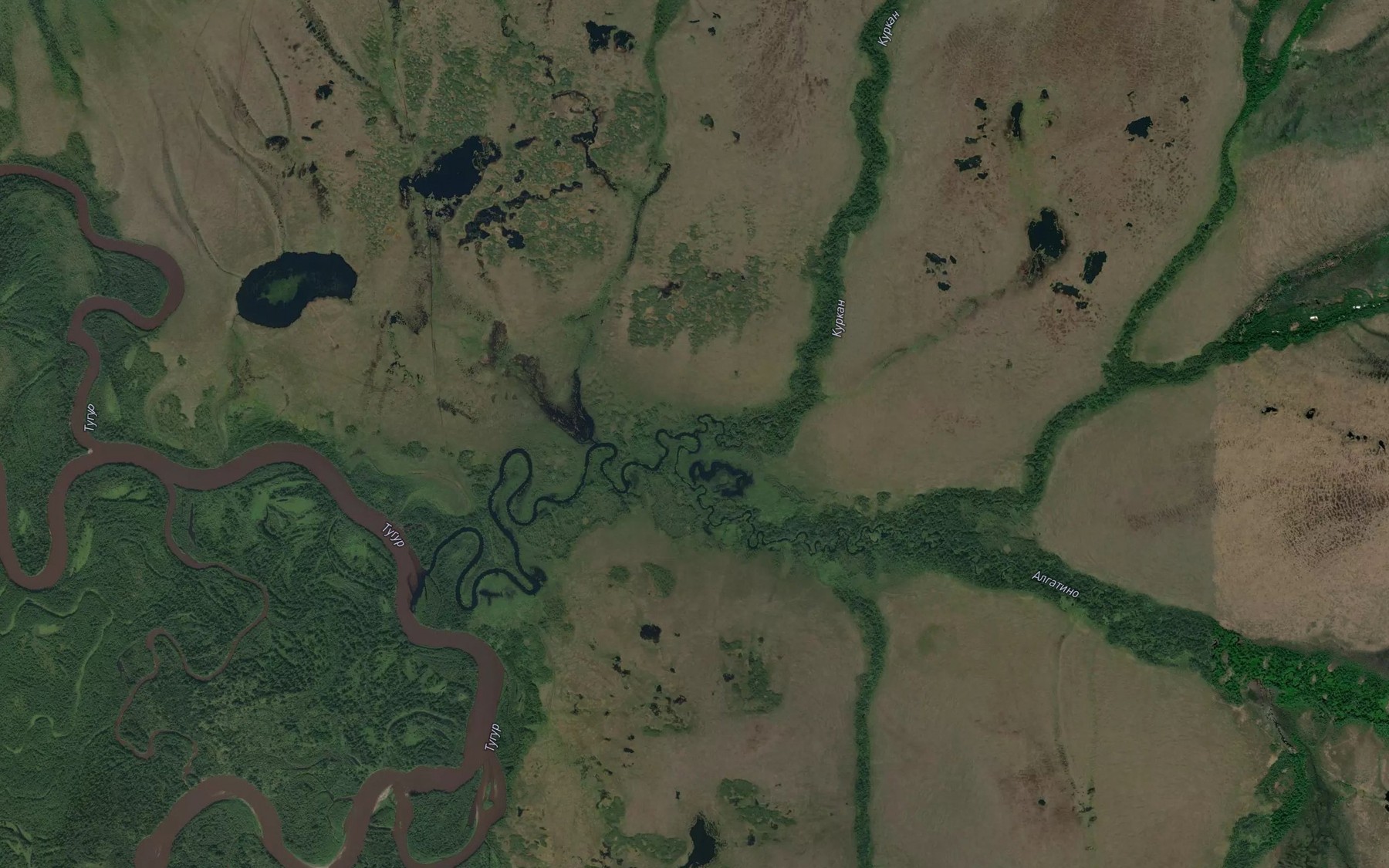 Satellite map of the Kurkan
