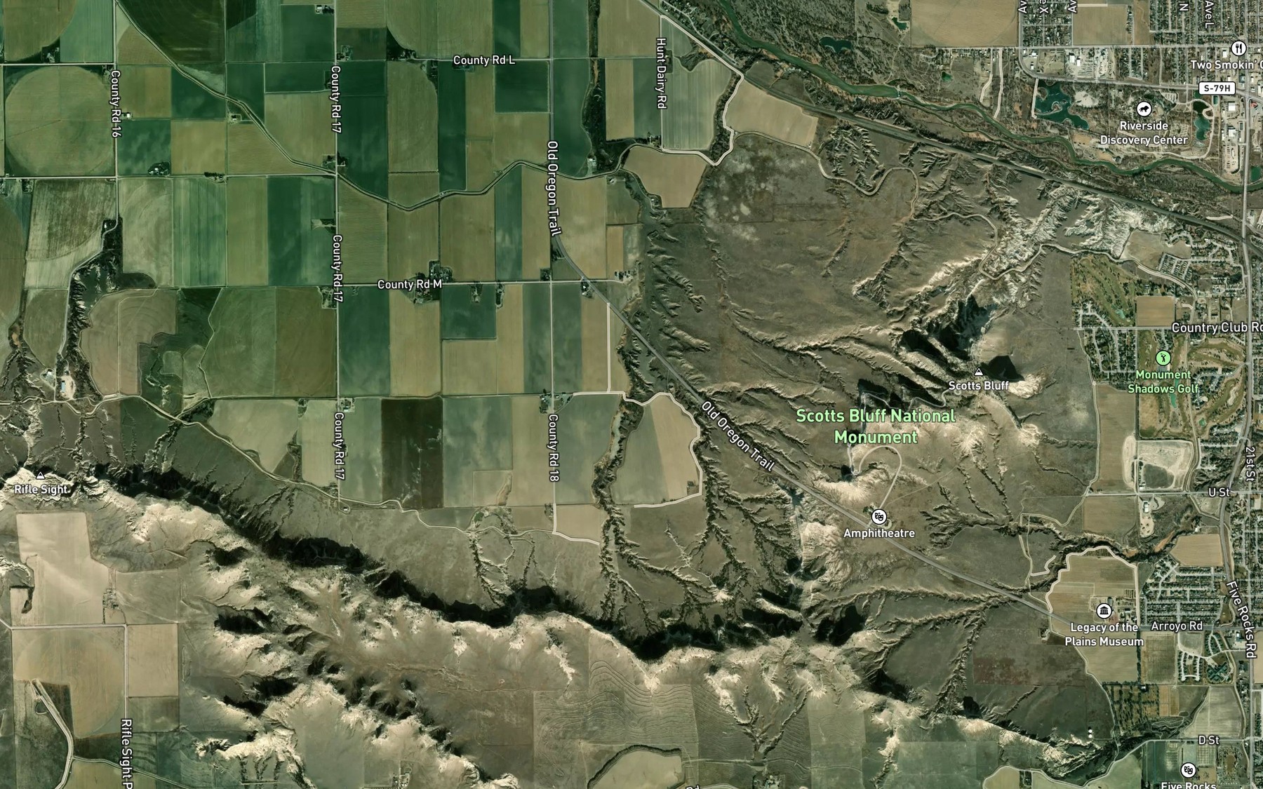 Satellite map of the Frank Reservoir