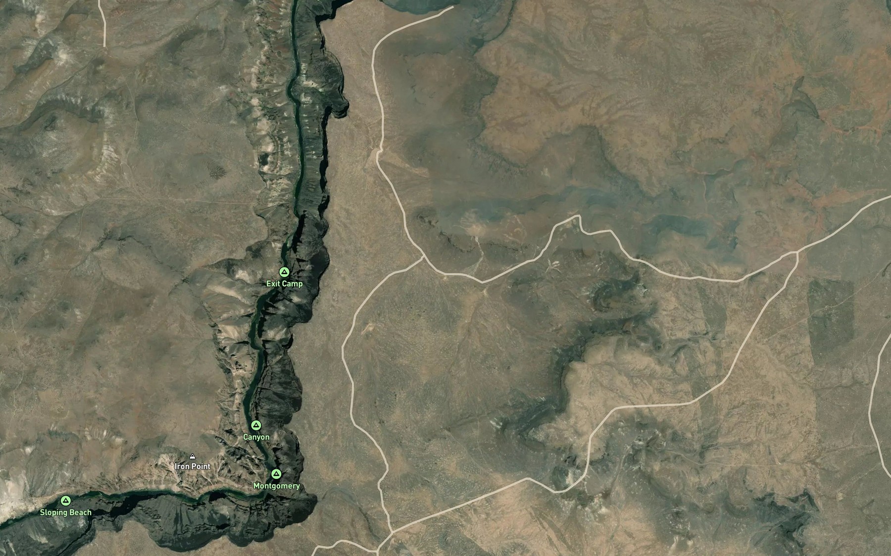Satellite map of the Pothole Reservoir