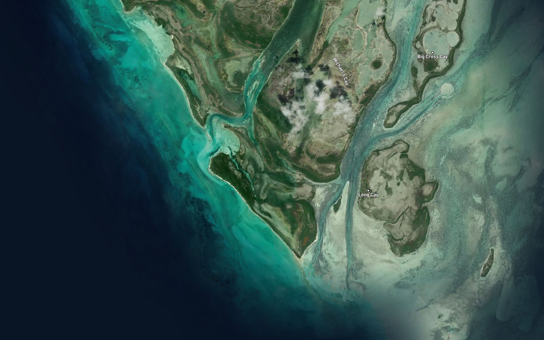 Satellite map of the Thrift Harbour Creek