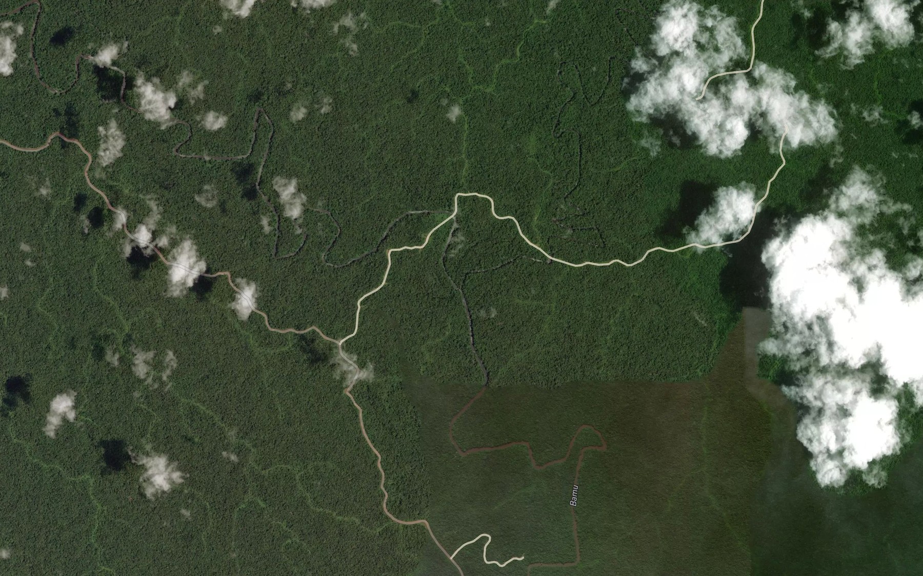 Satellite map of the Kwobe River