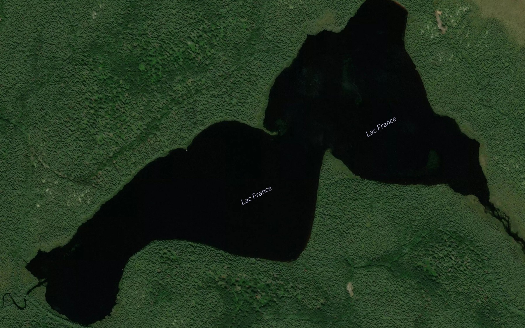 Satellite map of the Lac France