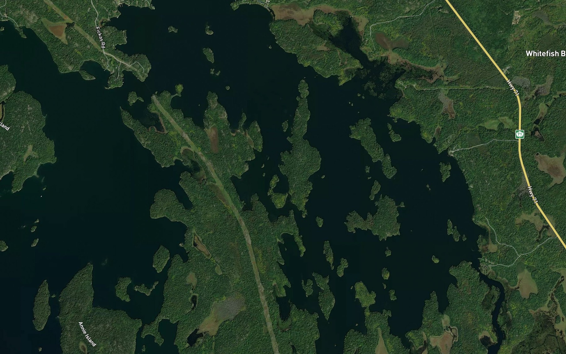 Satellite map of the Snake Bay