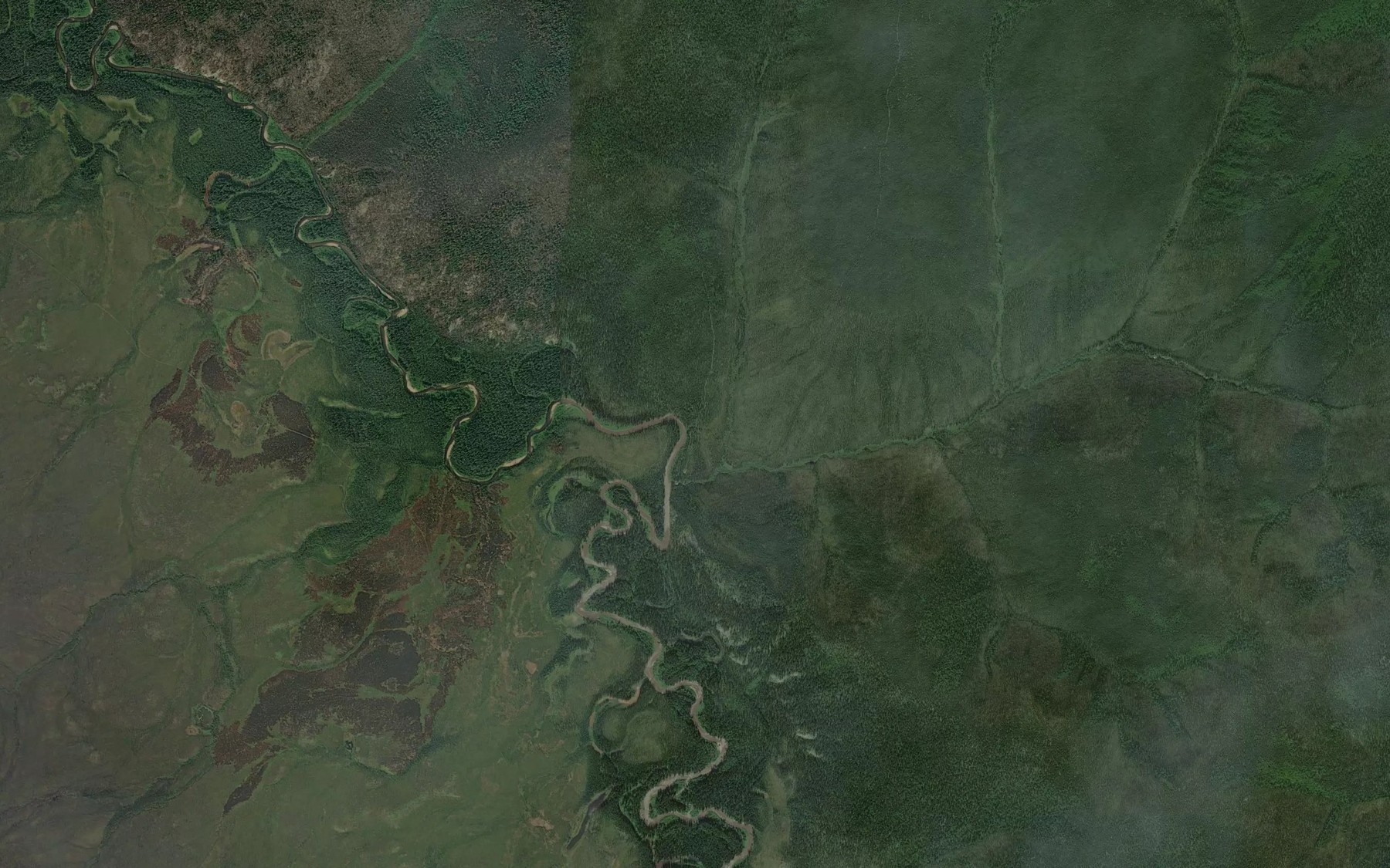 Satellite map of the Nugget Creek