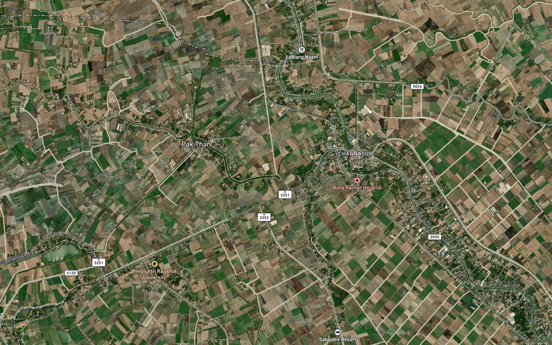 Satellite map of the Khlong Nueng Sai Nueng Khwa