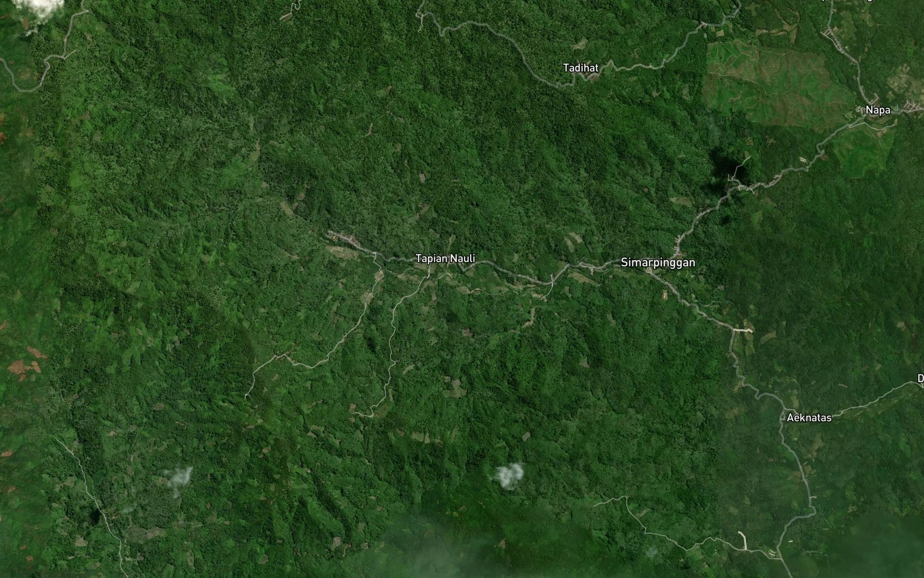Satellite map of the Aek Bunut