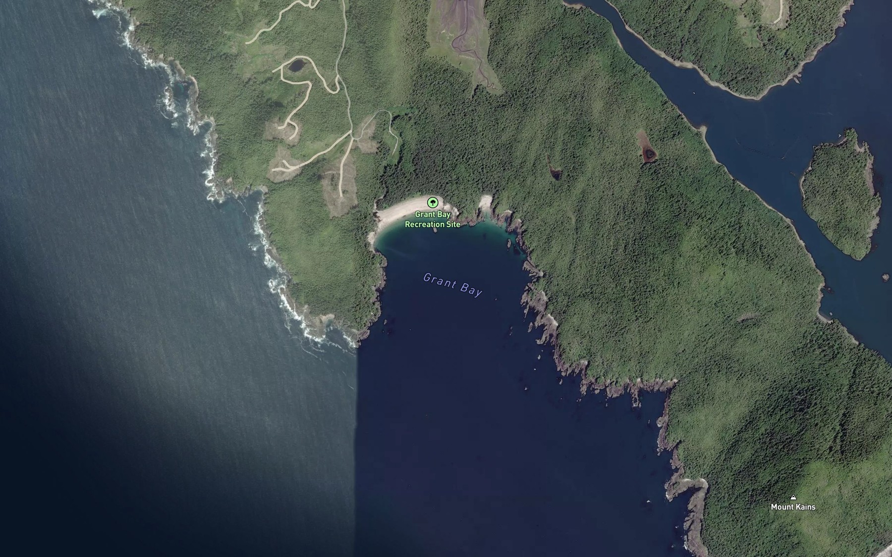 Satellite map of the Grant Bay