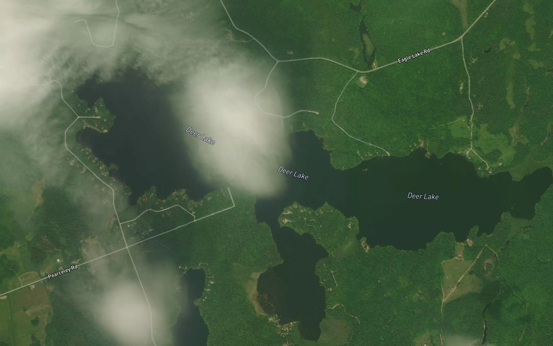 Satellite map of the Deer Lake