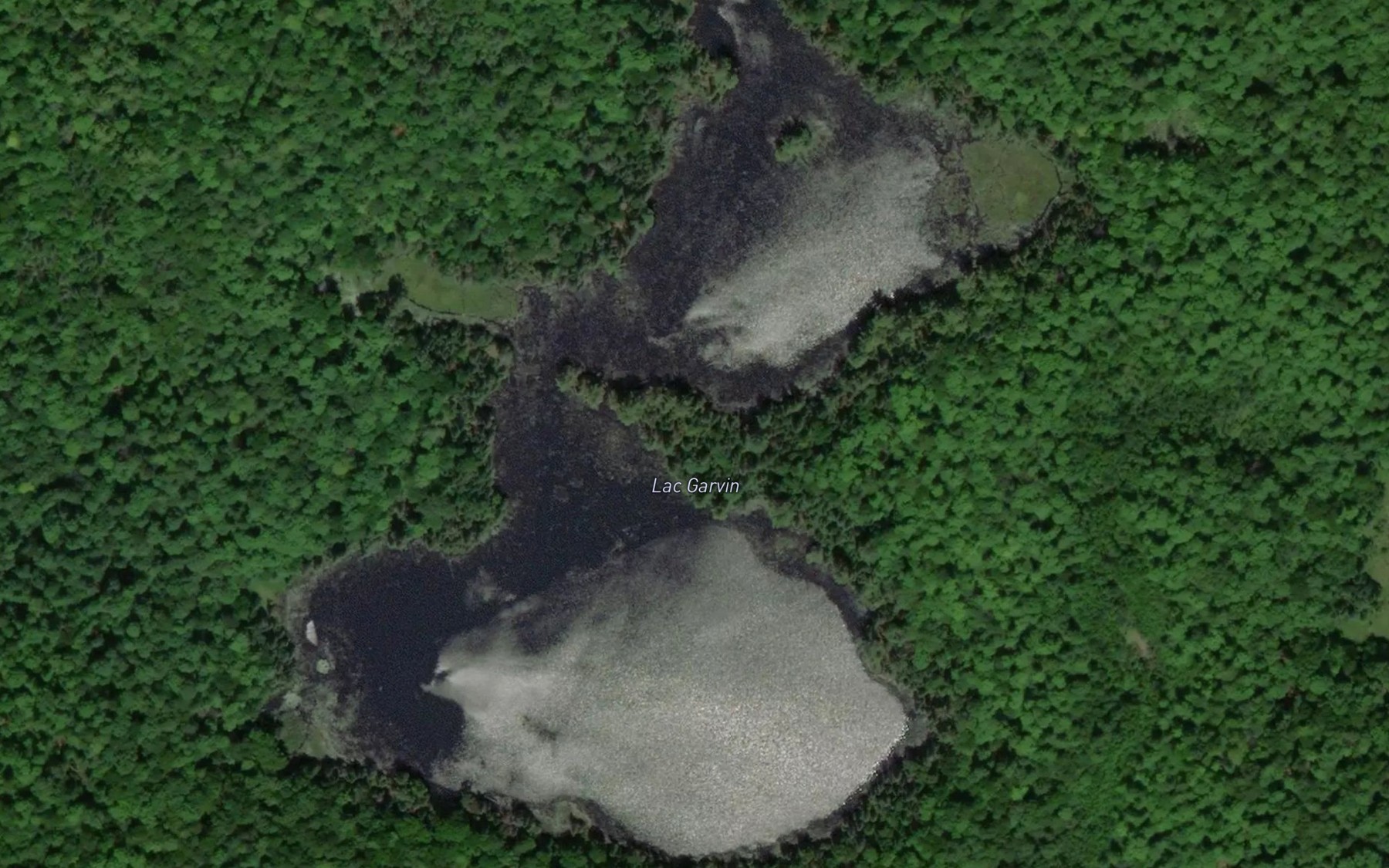Satellite map of the Lac Garvin