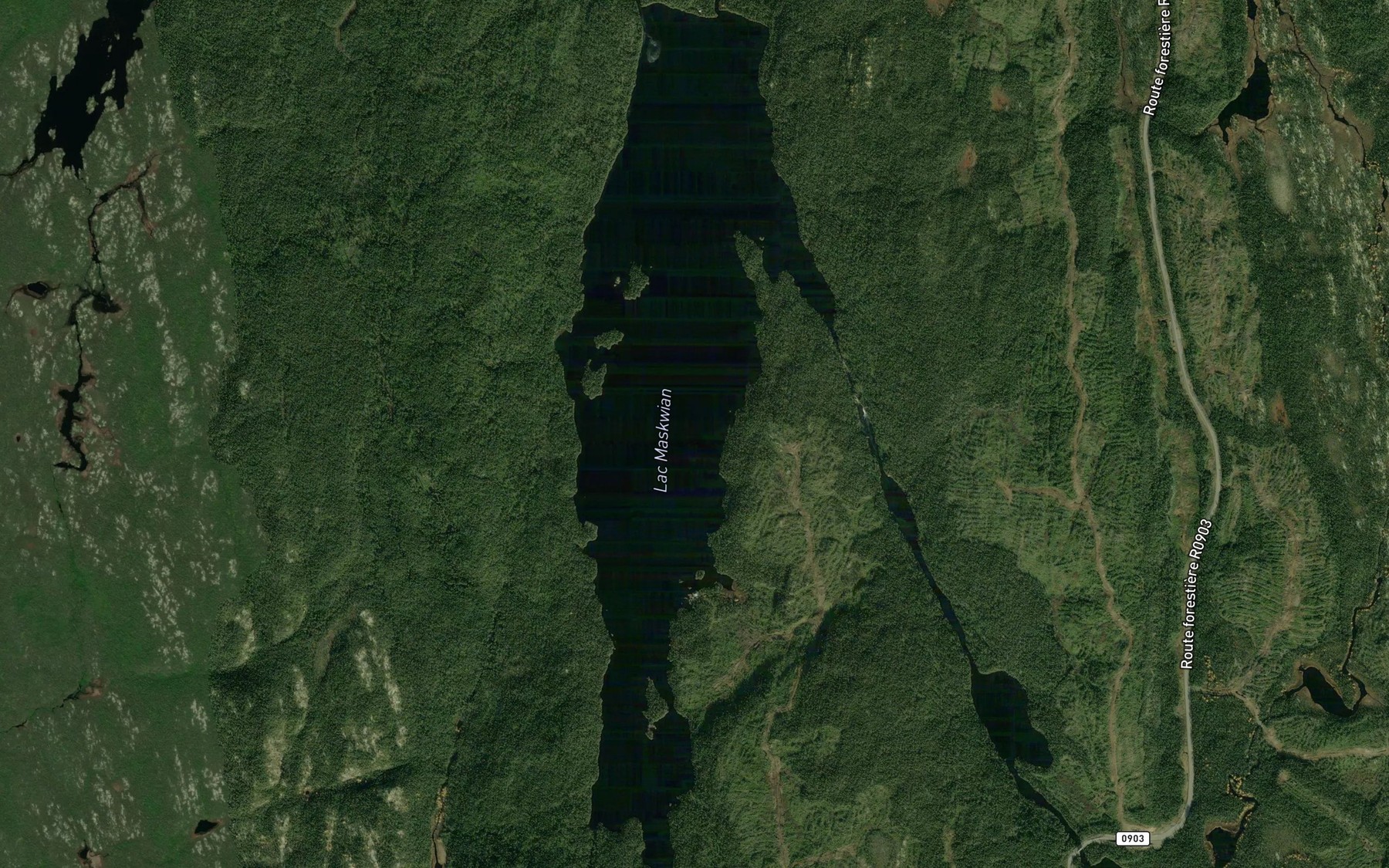 Satellite map of the Lac Maskwian