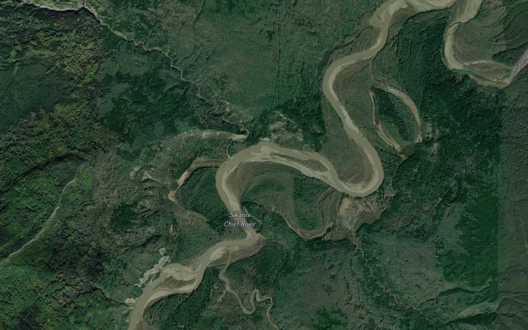 Satellite map of the Roan Horse Creek
