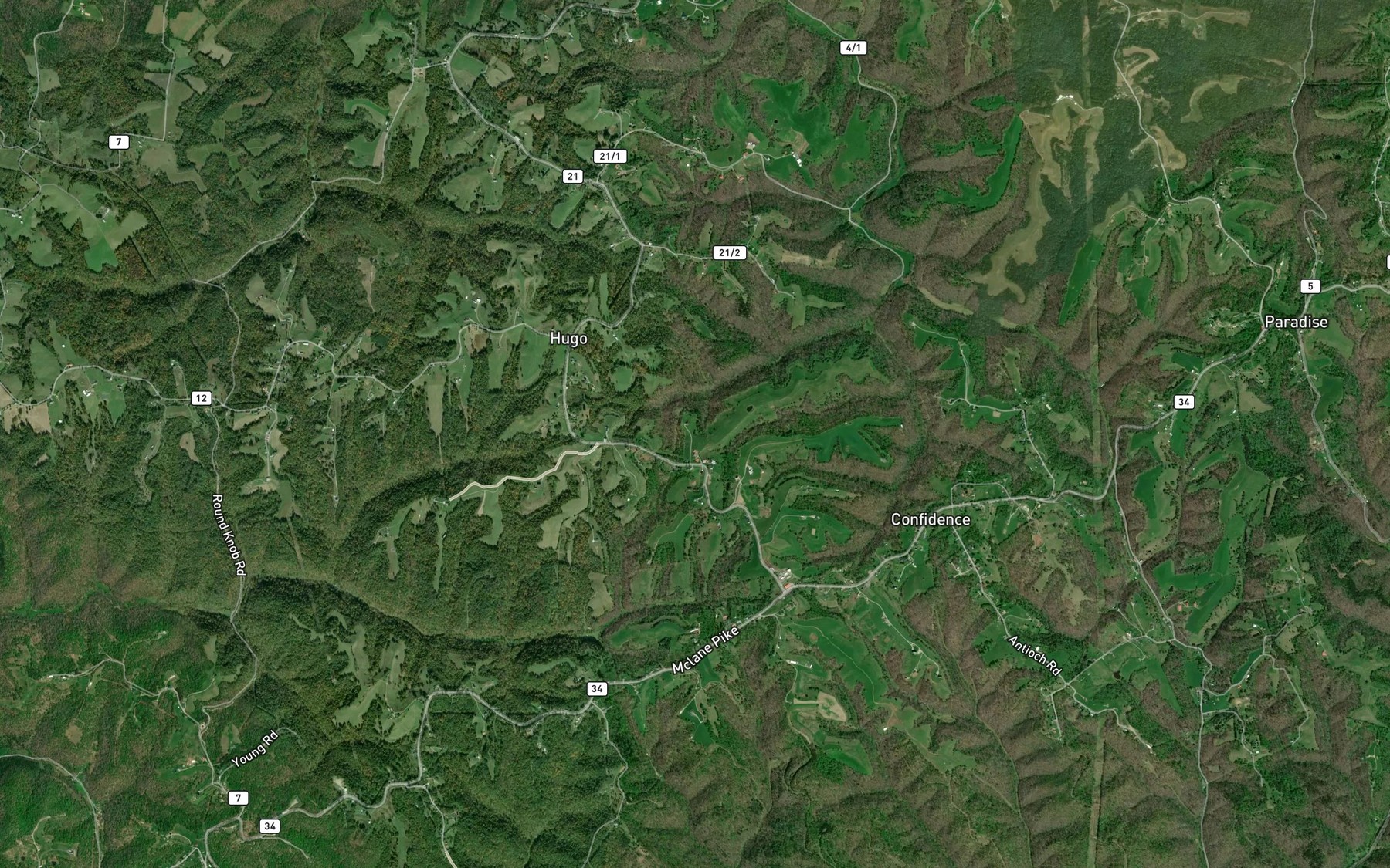Satellite map of the Hoffman Spring