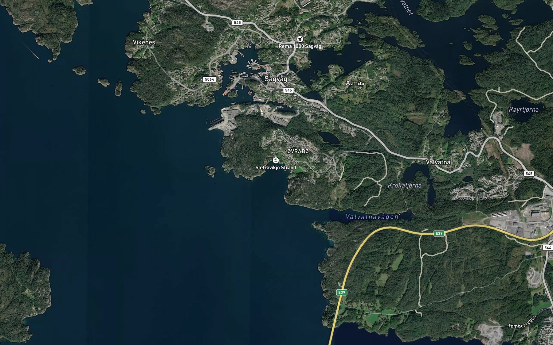 Satellite map of the Saetravika