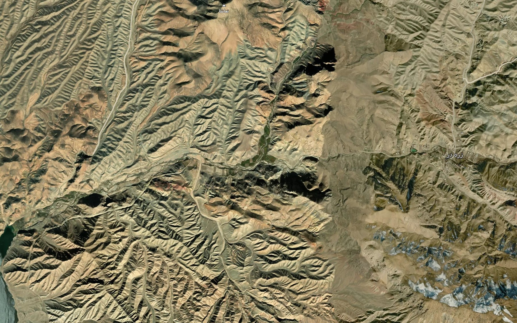Satellite map of the Rudkhaneh-ye Rudehen