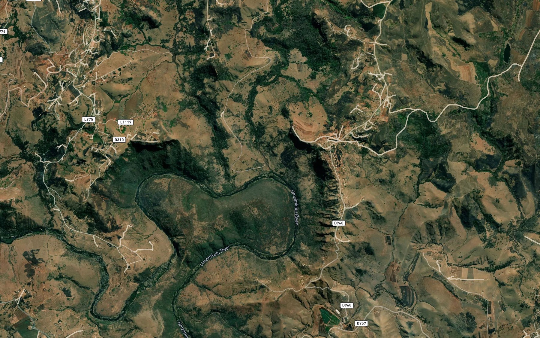Satellite map of the Ncalu