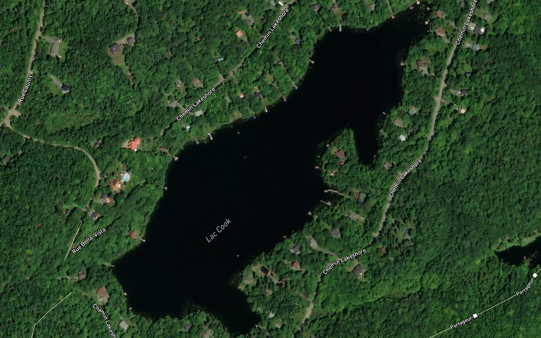 Satellite map of the Lac Cook