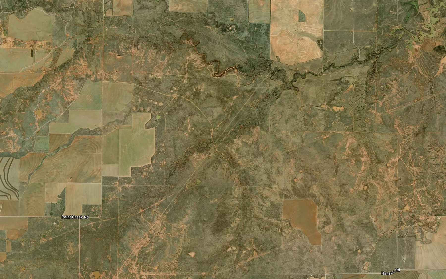 Satellite map of the Spring Creek