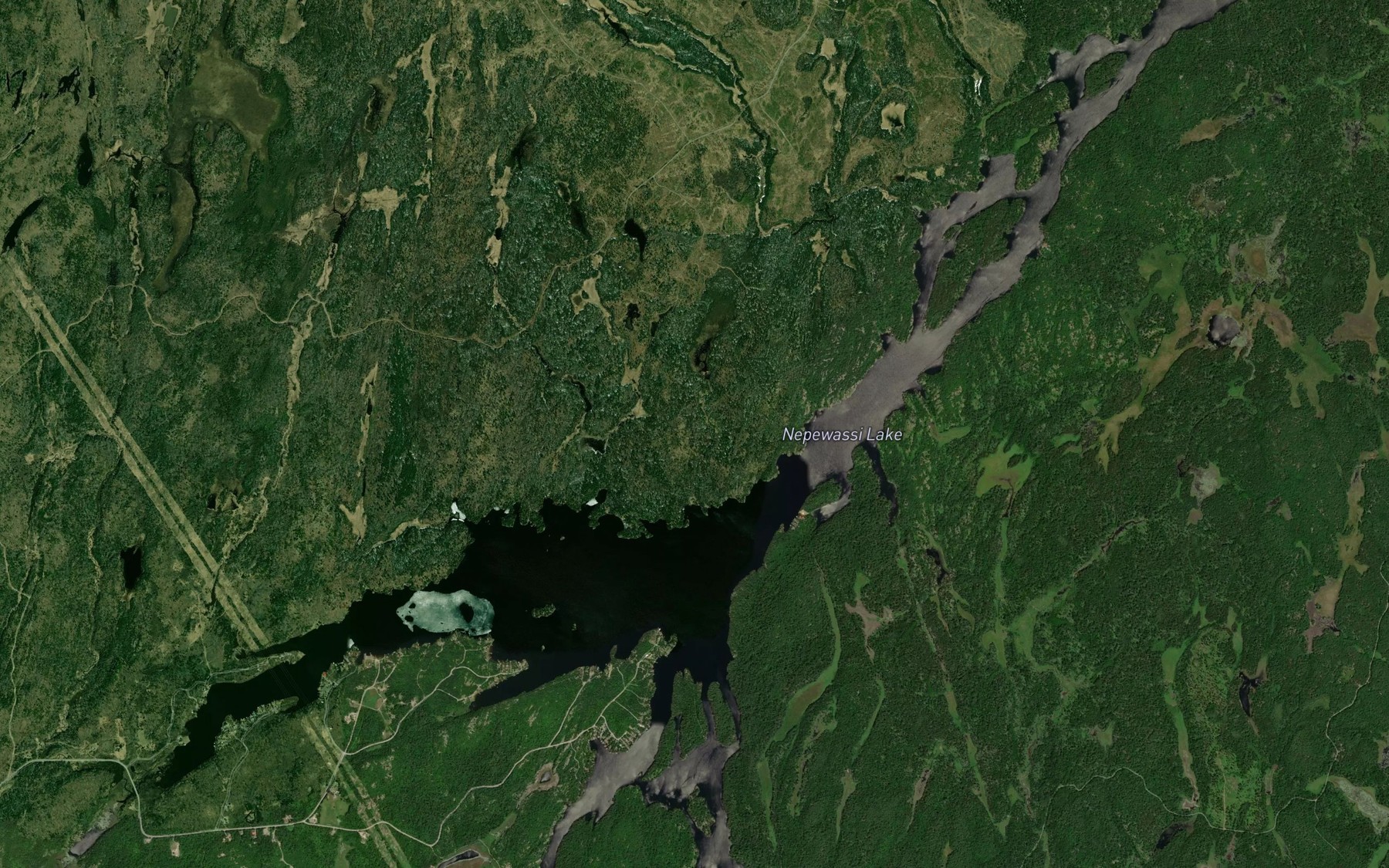 Satellite map of the Nepewassi Lake