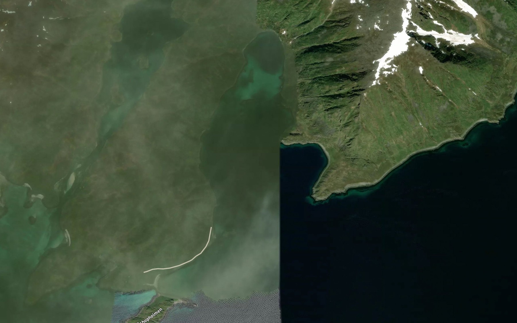 Satellite map of the Komagfjorden