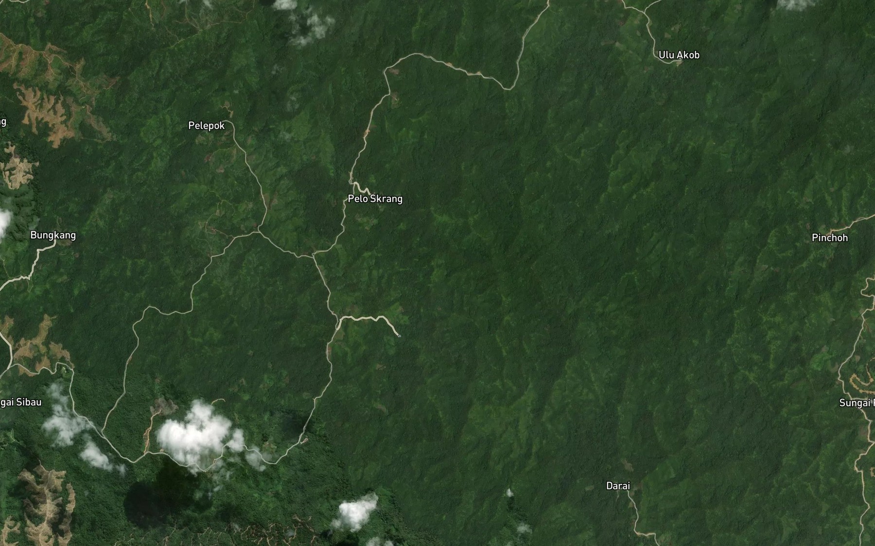 Satellite map of the Sungai Begadom