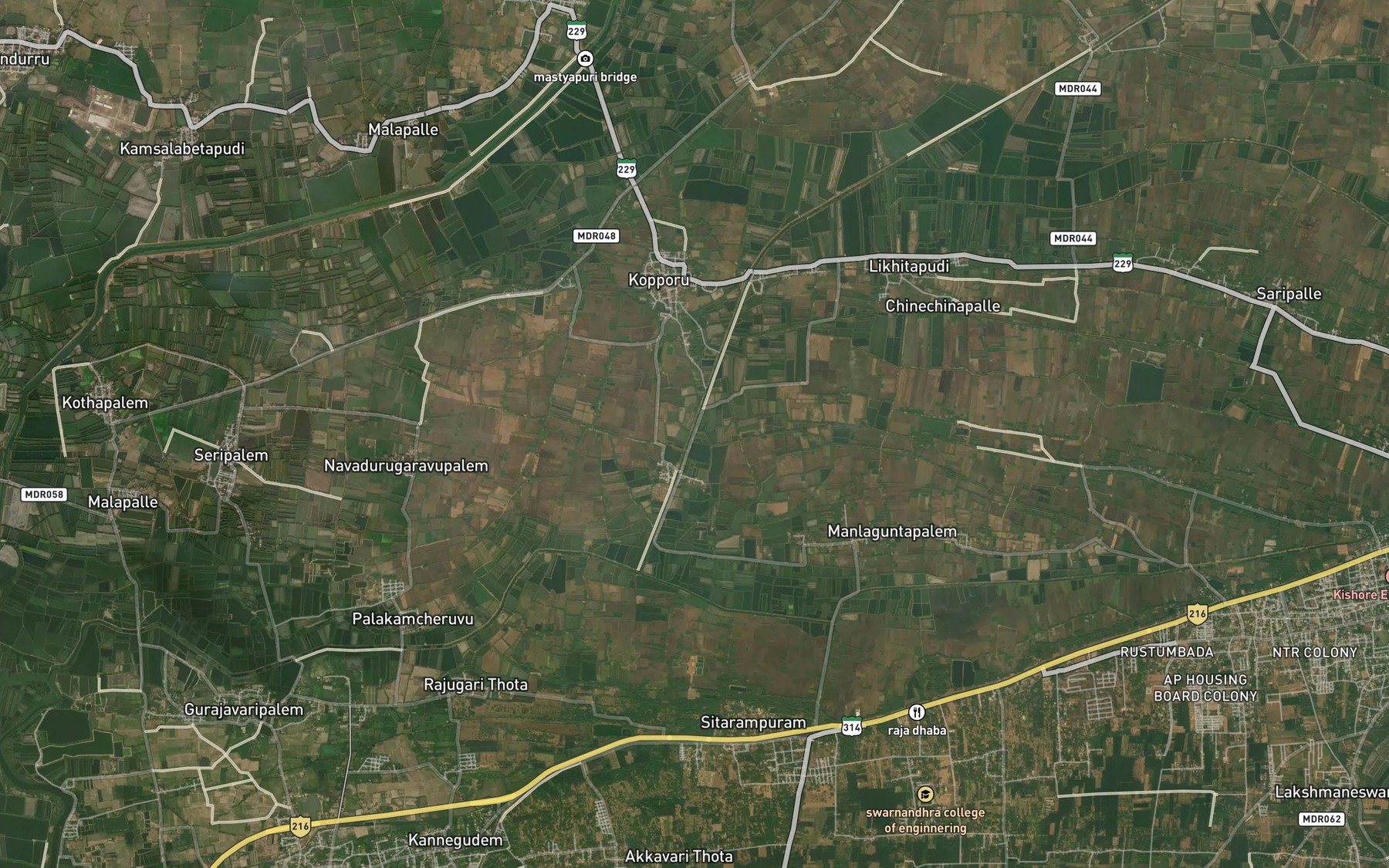 Satellite map of the Kopparru Channel