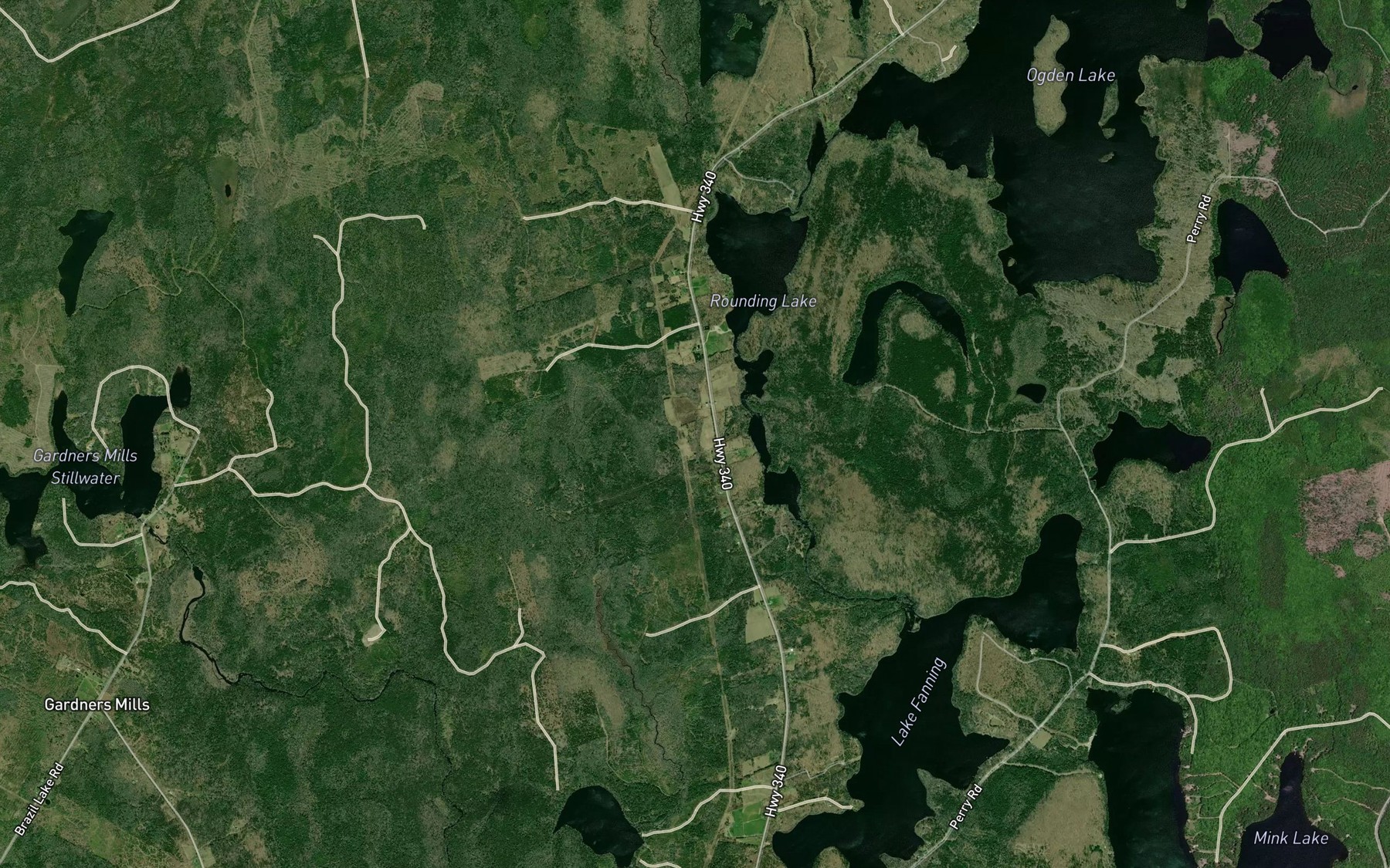 Satellite map of the Pitmans Run