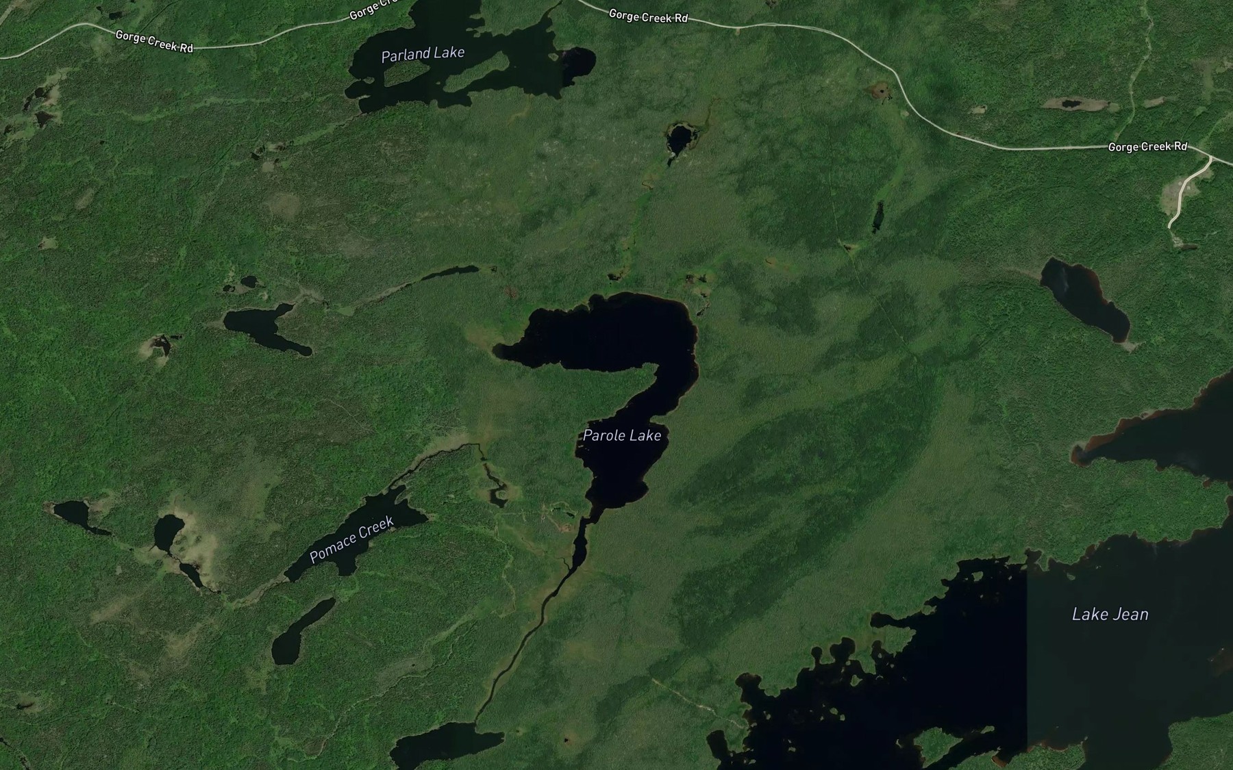 Satellite map of the Parole Lake