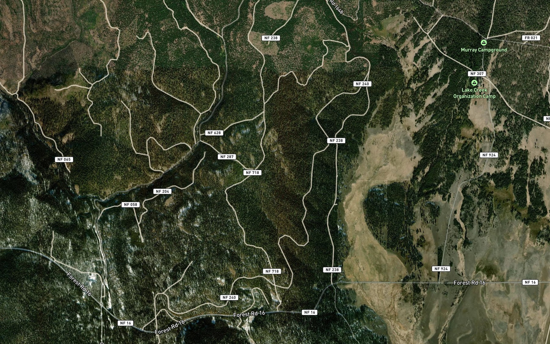 Satellite map of the Dago Spring