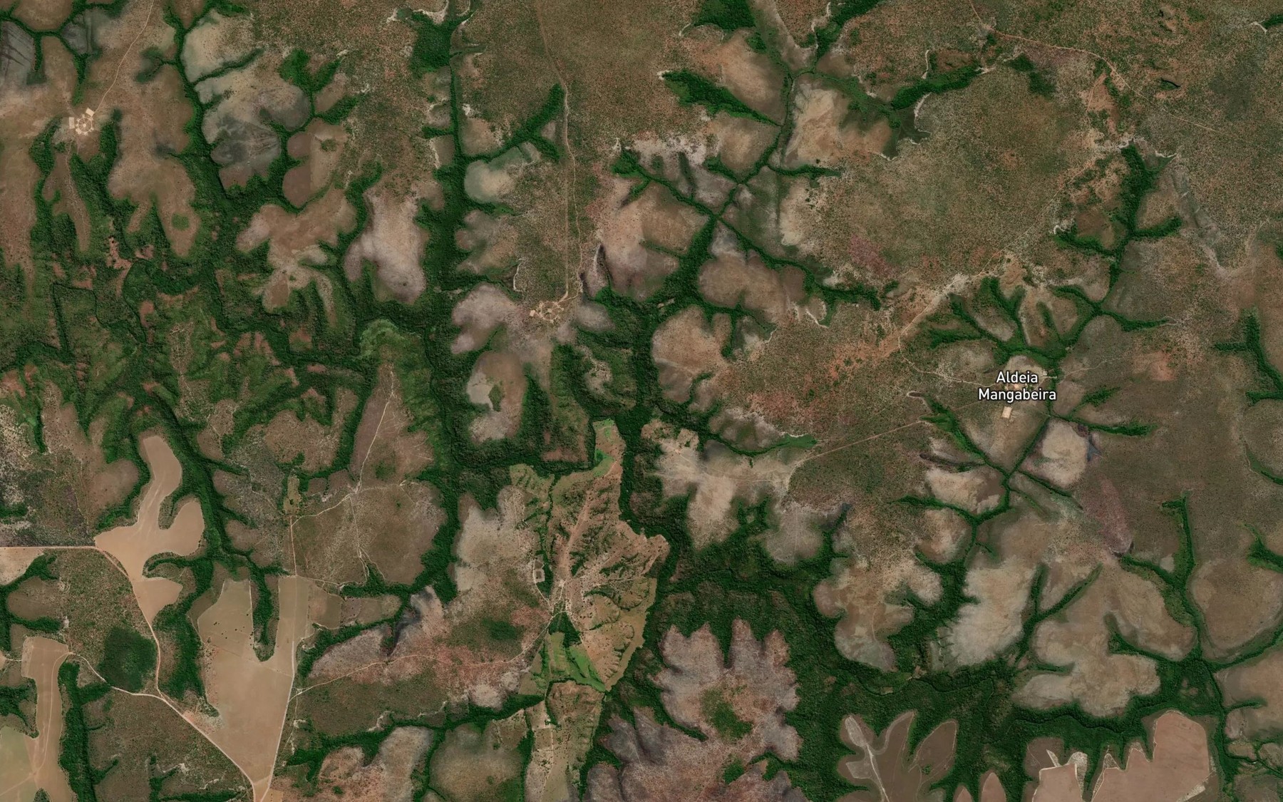 Satellite map of the Corrego Coqueiro