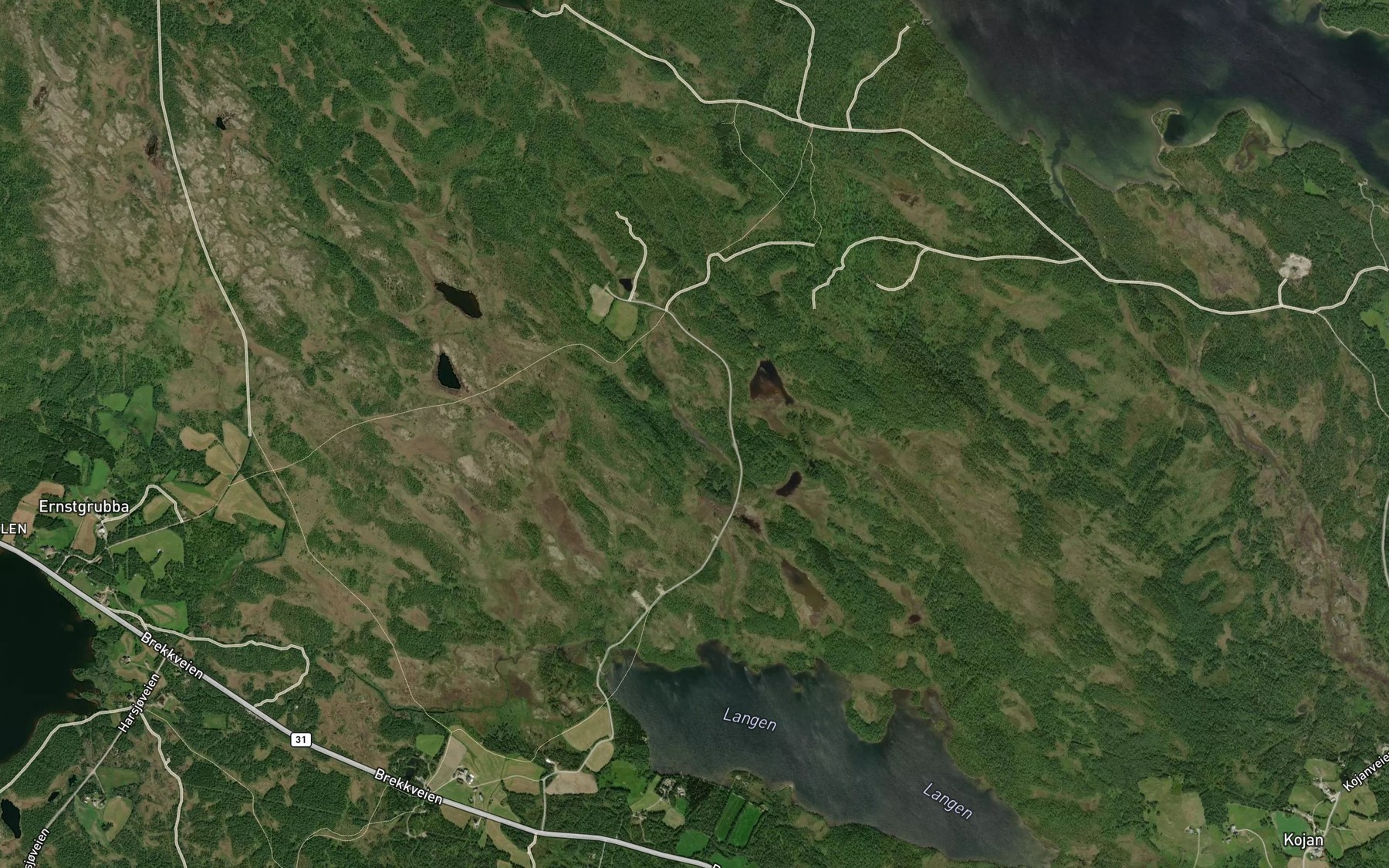 Satellite map of the Lisebekken