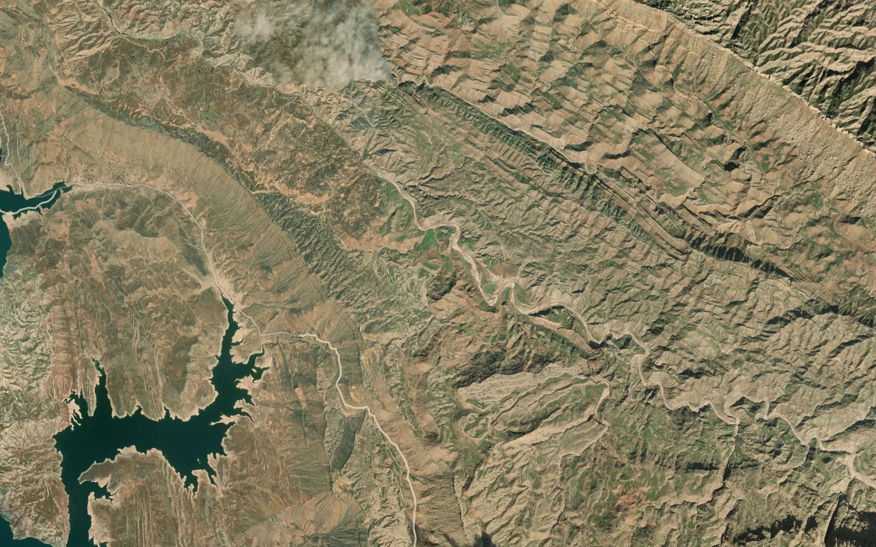 Satellite map of the Cheshmeh-ye Faraj