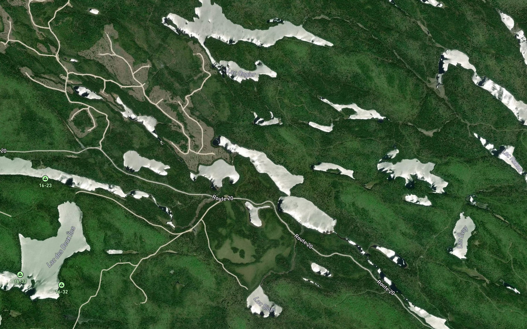 Satellite map of the Lac Dannevoux