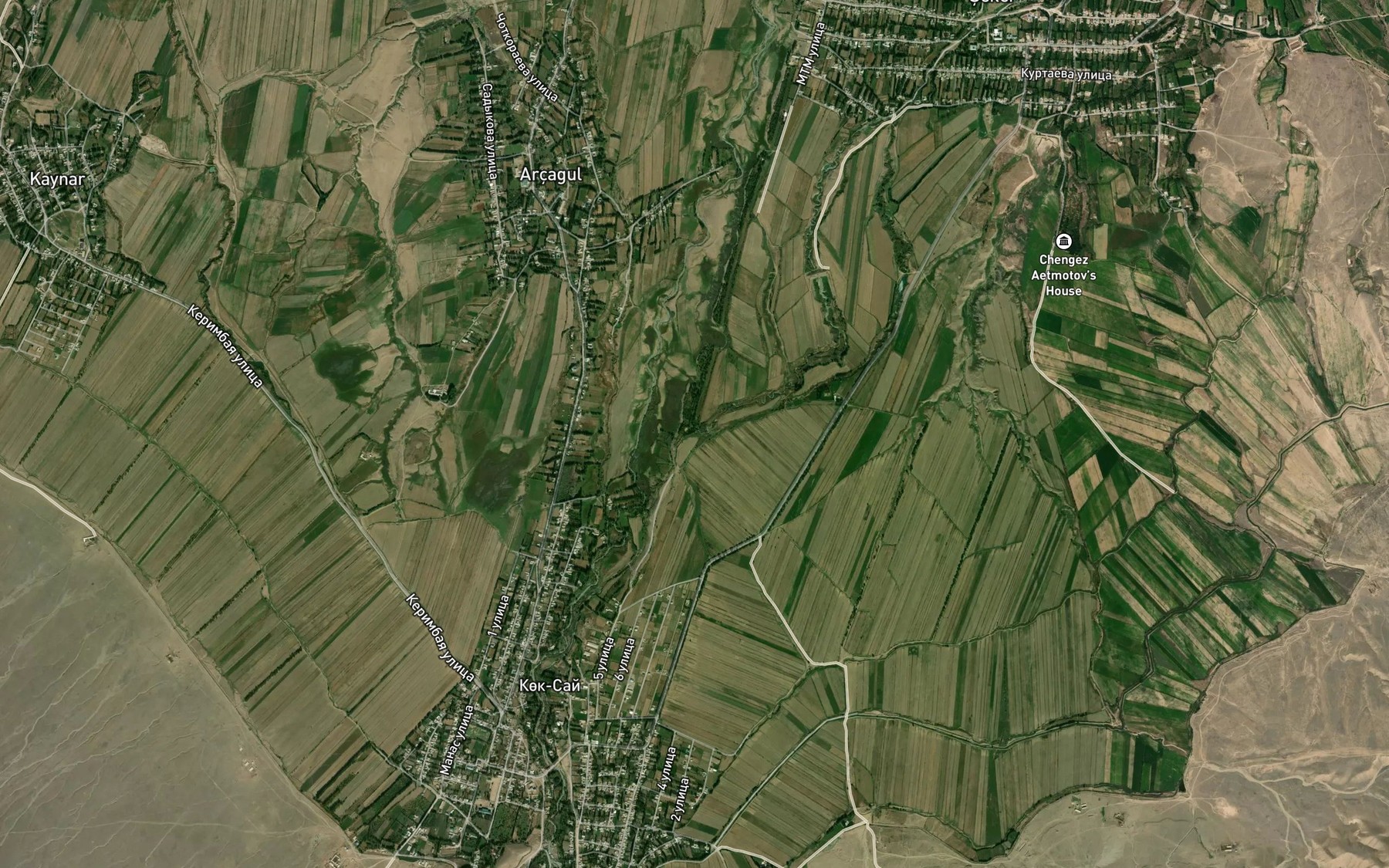 Satellite map of the Aryk Imanbek