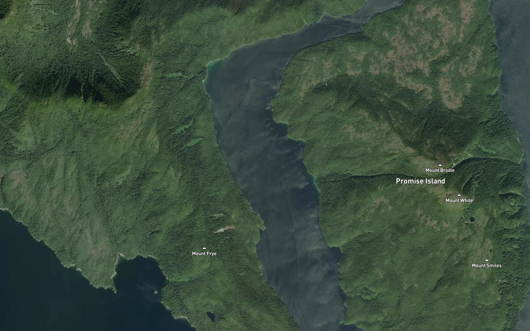 Satellite map of the Coghlan Anchorage