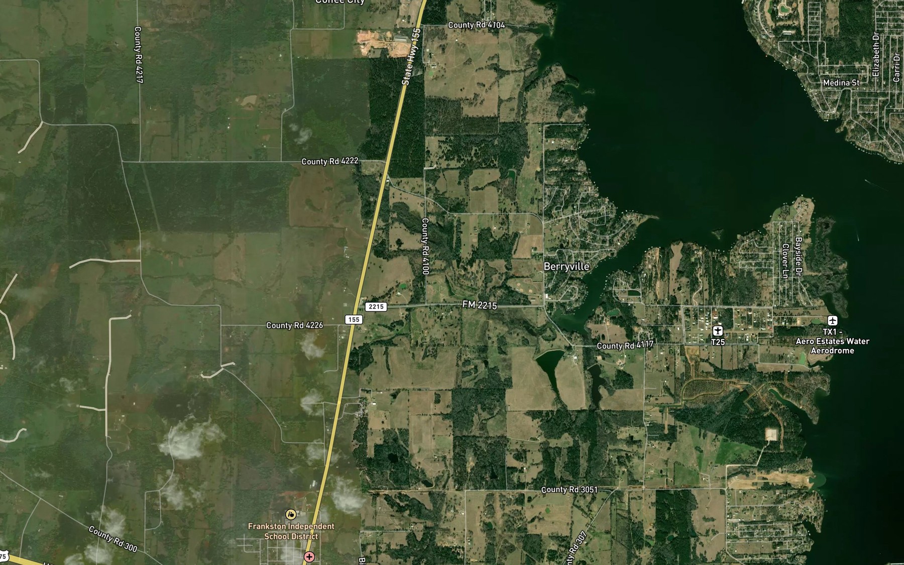 Satellite map of the Dunn Creek