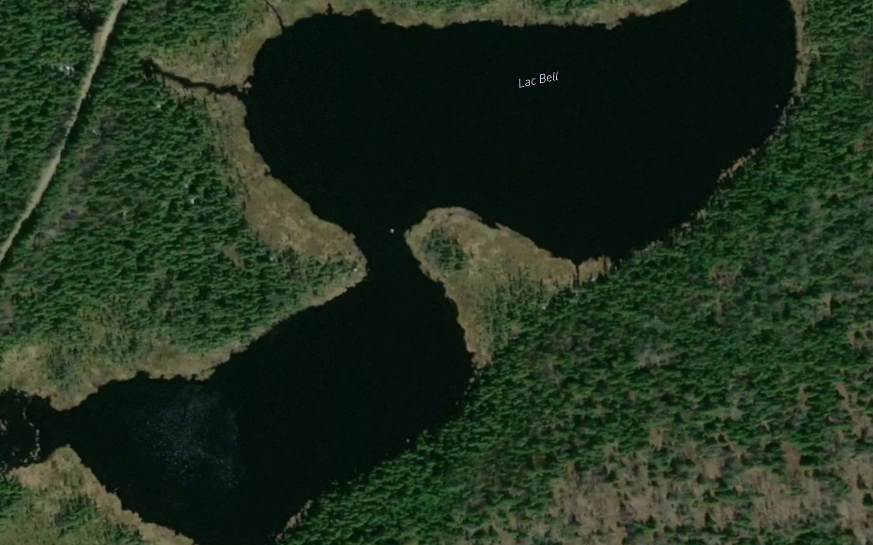 Satellite map of the Lac Bell