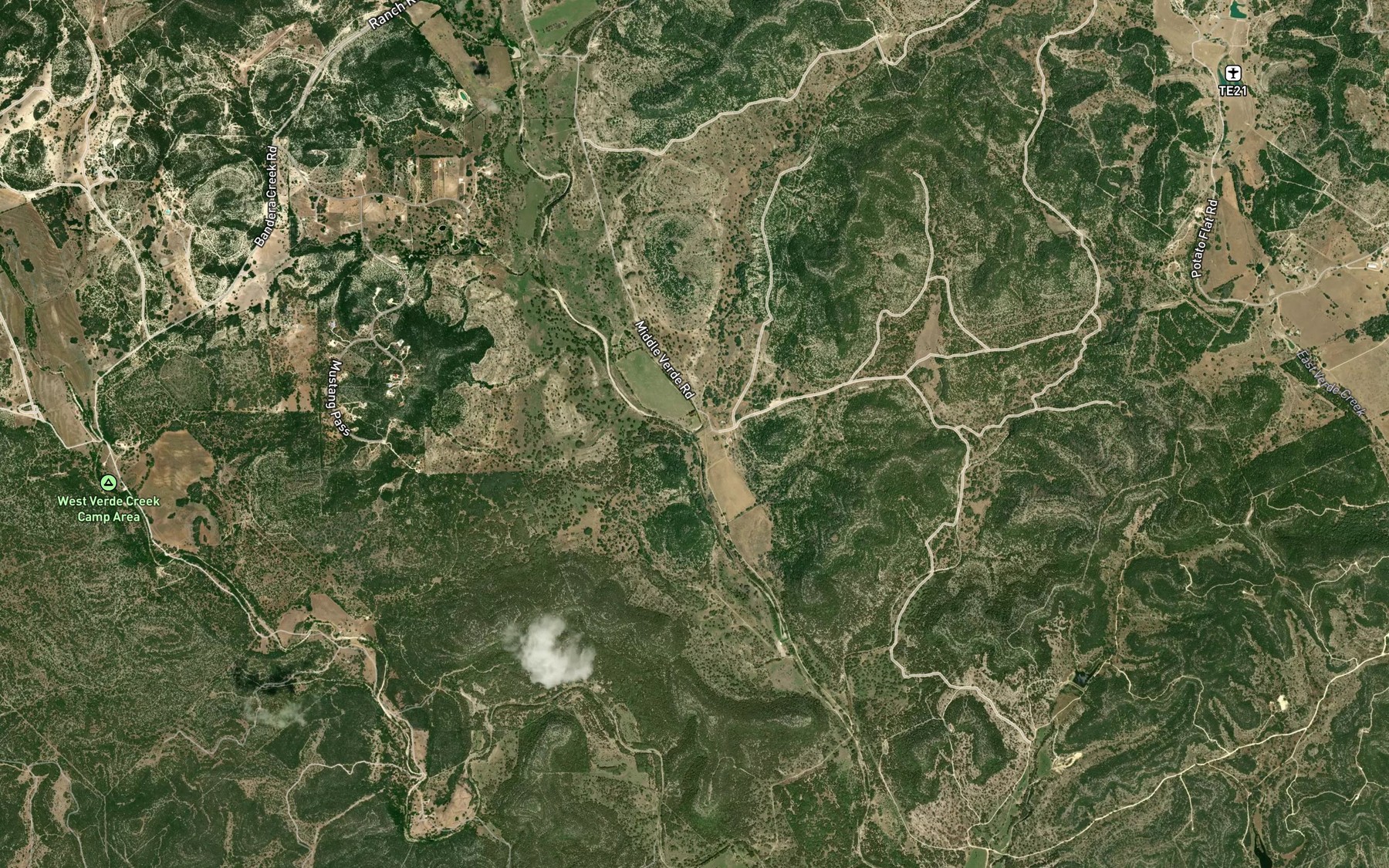 Satellite map of the Wolf Creek