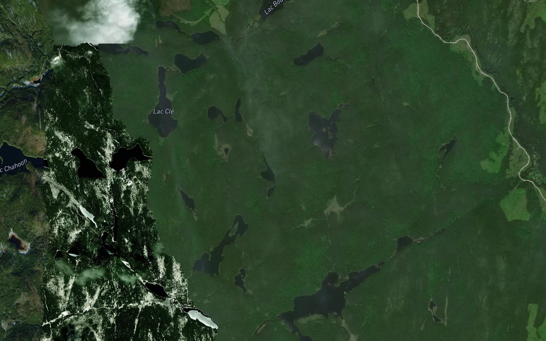 Satellite map of the Lac Radisson