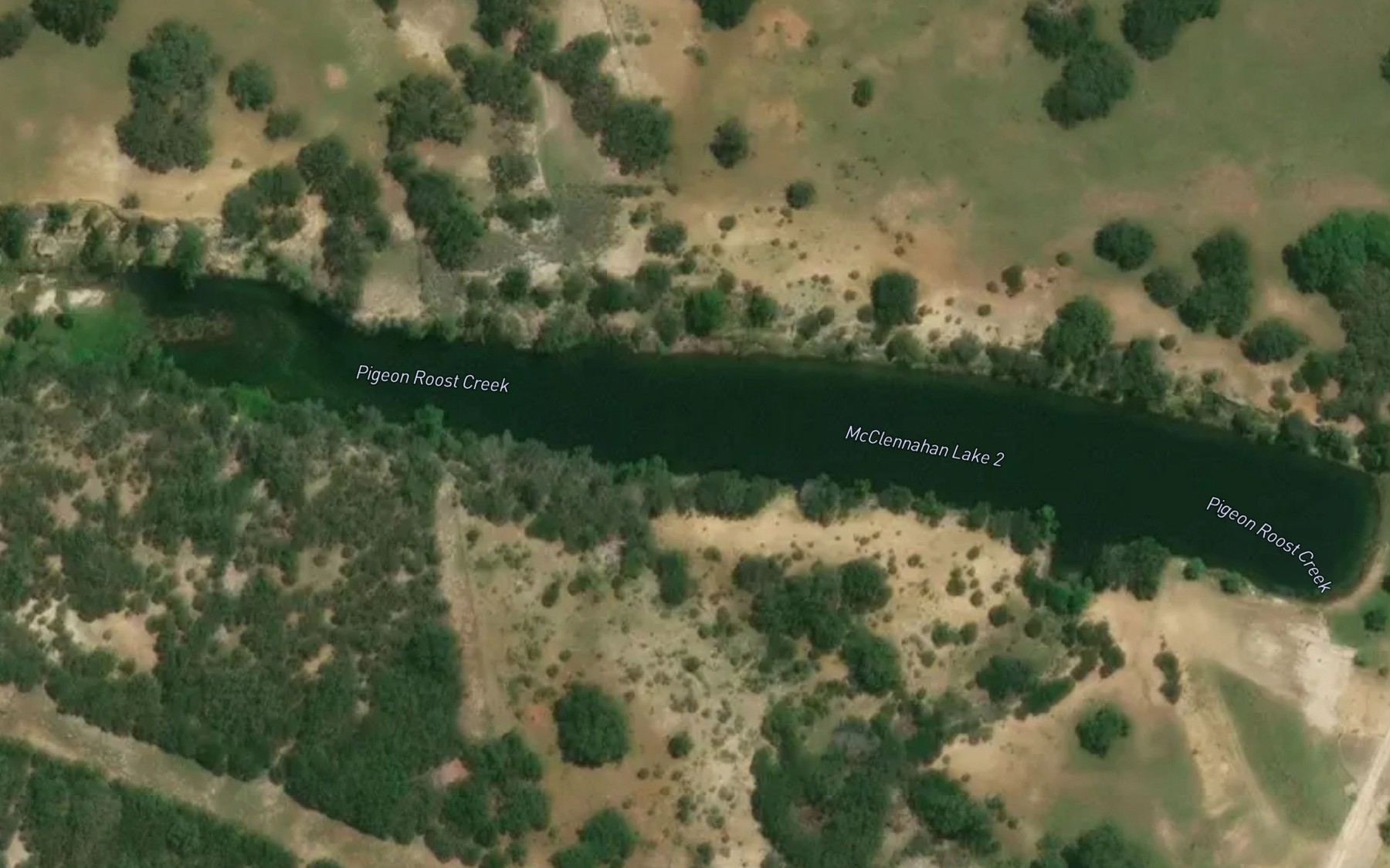 Satellite map of the McClennahan Lake 2