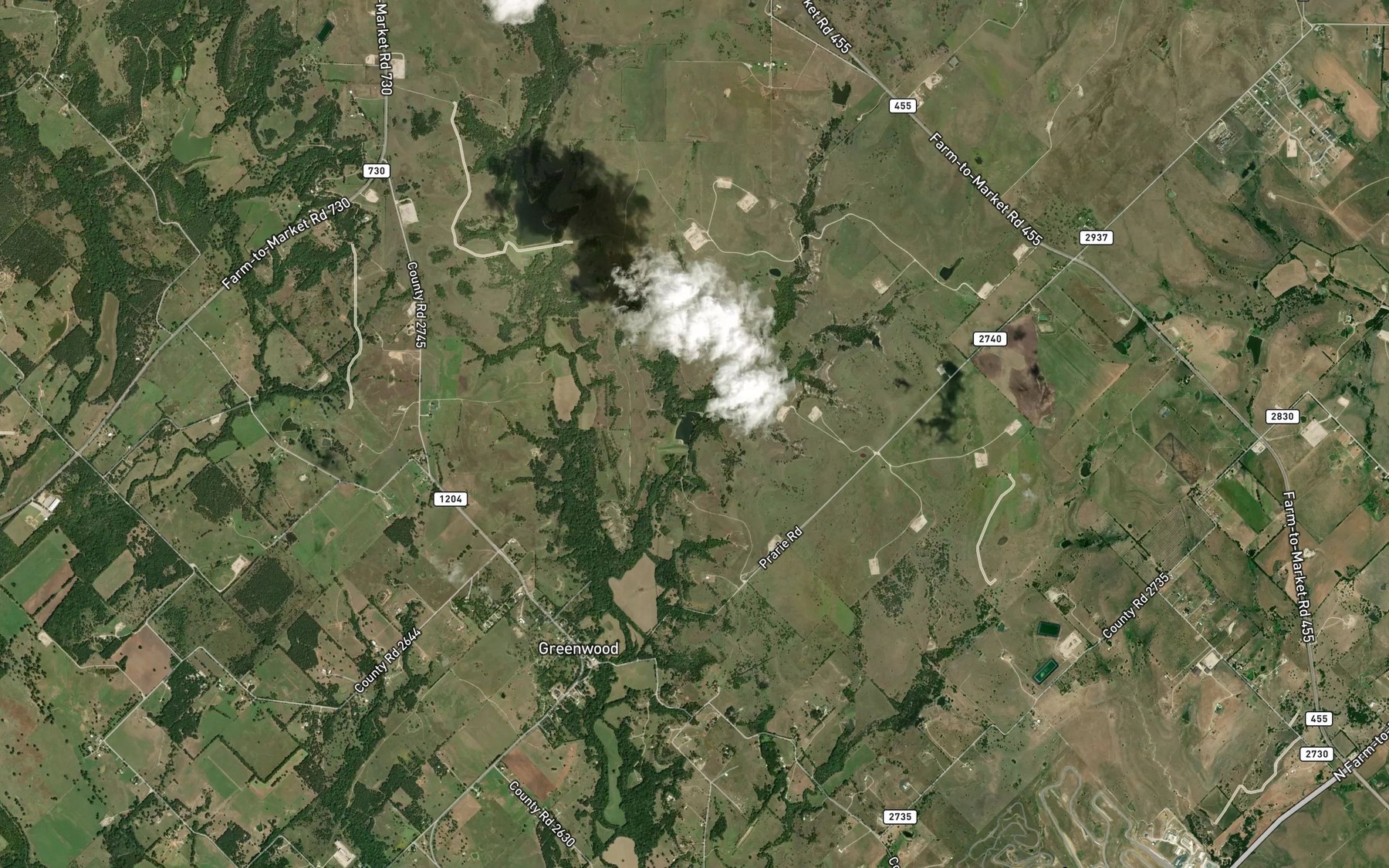 Satellite map of the Soil Conservation Service Site 17a Reservoir