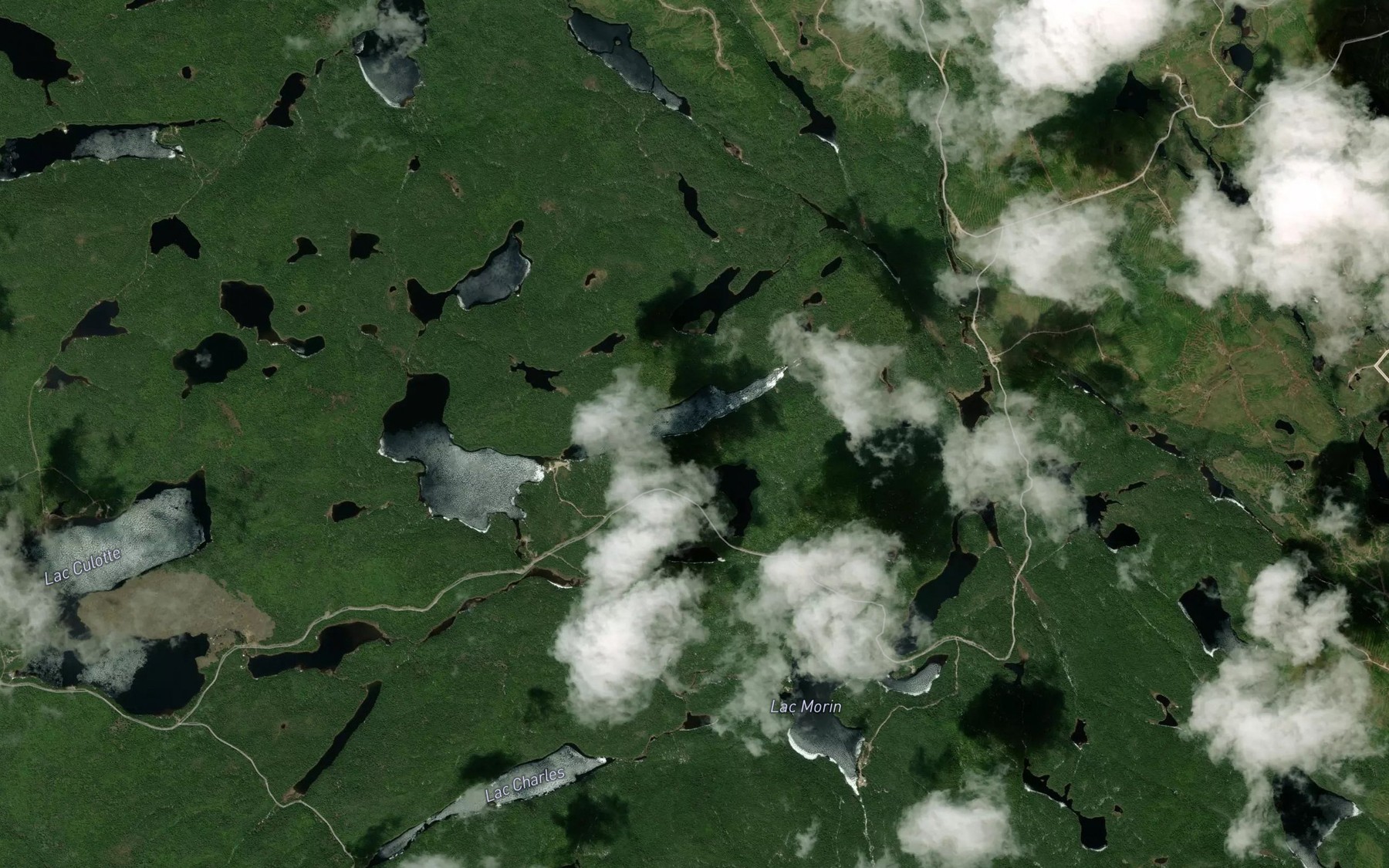 Satellite map of the Lac de la Debacle