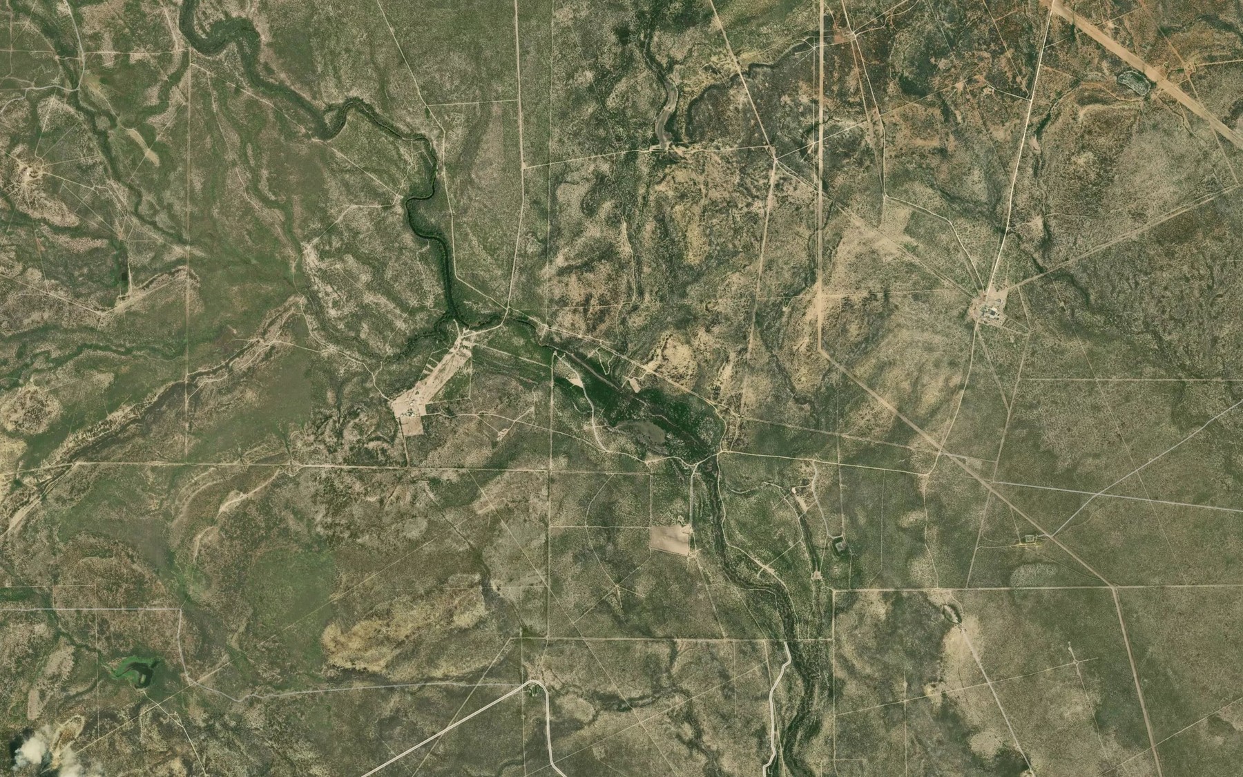 Satellite map of the Stricklin Creek