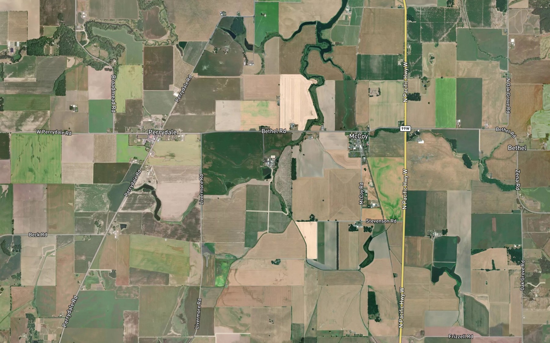 Satellite map of the West Branch Ash Swale